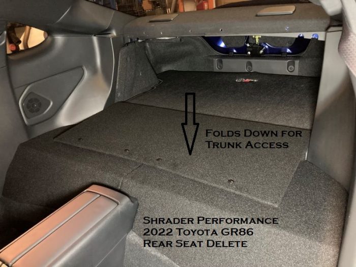 2022-24 Toyota GR86 / Subaru BRZ Rear Seat Delete - Image 4